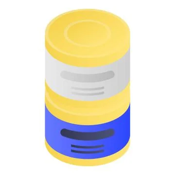 Tin can stack icon, isometric style Stock Illustration