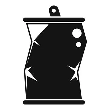 Tin can waste icon simple vector. Metal reuse Stock Illustration