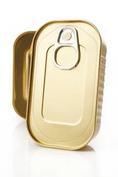 Tin can on white background Stock Photos