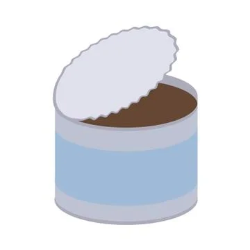 Tin can on white background. Vector illustration in trendy flat style. EPS 10 Stock Illustration