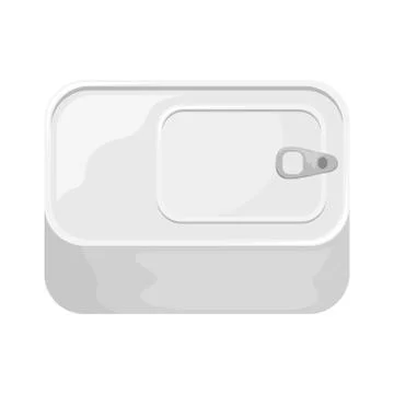 A tin can without a label. 3D vector illustration. Stock-Illustration