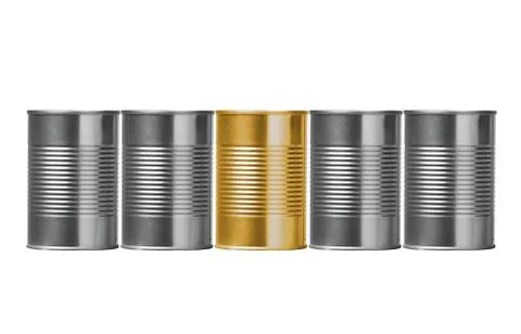 Tin cans isolated on white background Stock Illustration