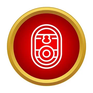Tin of fish food with ring pull tab icon Stock Illustration