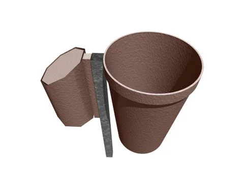 Tin garbage cans in the park Stock Illustration