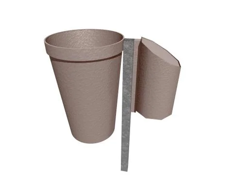 Tin garbage cans in the park 스톡 일러스트