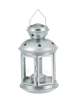 Tin grey lantern Stock Photos