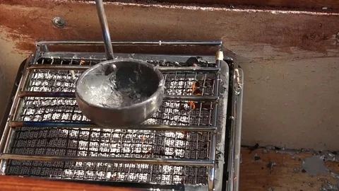 The tin melts reconstruction Stock Footage 78984562