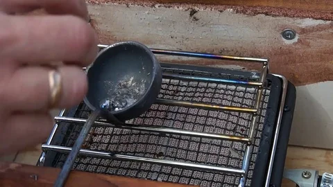 The tin melts reconstruction Stock Footage 78984588