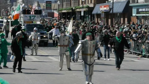 Tin Men Saint Patrick's Day Parade South Boston Video stock 87351758