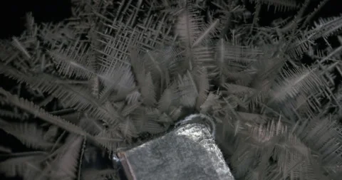 Tin metal element forming process under microscopy 4k timelapse video Stock Footage 116792313