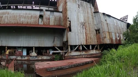 Tin Mining Dredge in Malaysia Stock Footage 144612981