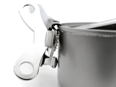 Tin with Opener Stock Photos