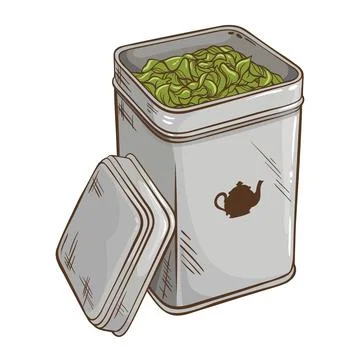 Tin packaging isolated Illustrazione stock