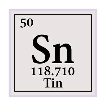 Tin Periodic Table of the Elements Vector illustration eps 10. イラスト素材