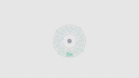 Tin Sn Bohr Atom Model Clean No Text Animation Video Overlay Alpha 4K Видео 339369325