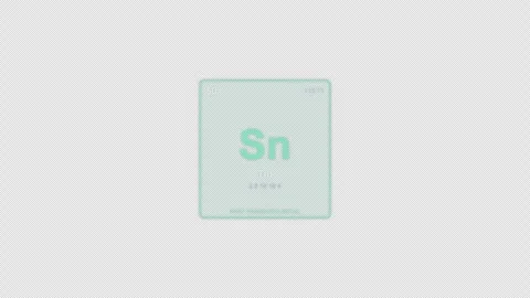 Tin Sn Periodic Table Element Tile Labeled Animation Video Overlay Alpha 4K 動画素材 339369259