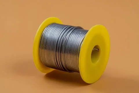 Tin solder roller used in micro electronics 스톡 사진
