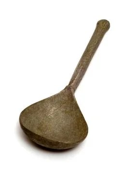 Tin spoon. Stock Photos