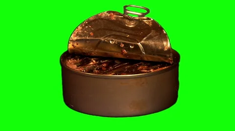 Tin of sprats Stock Footage 46316672