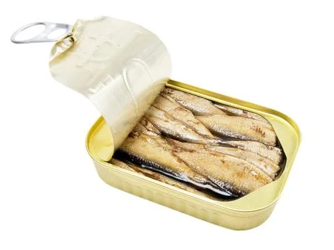 Tin of sprats Stock Photos