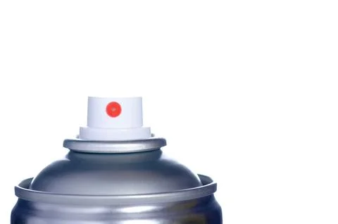 A tin spray of paint macro Stock Photos