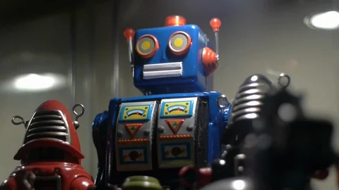 Tin Toys. Come into focus Stock Footage 86830907