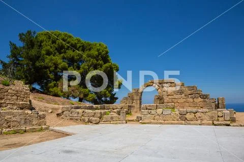 TINDARI greek archaeology Stock Photos