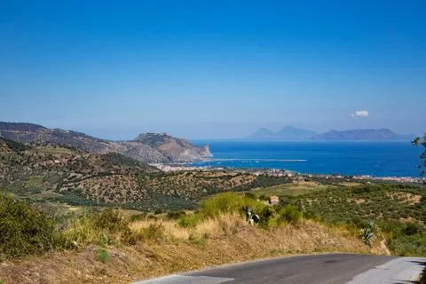 TINDARI landscape Stock Photos