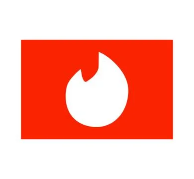 Tinder application mobile icon. Tinder is a social search and dating mobile a Stock-Illustration