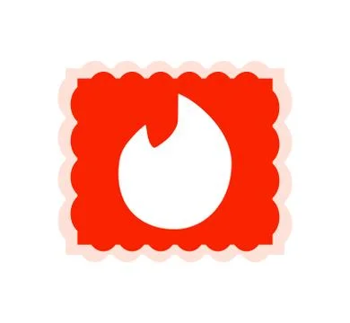 Tinder application mobile icon. Tinder is a social search and dating mobile a Stock-Illustration