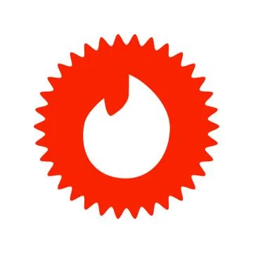 Tinder application mobile icon. Tinder is a social search and dating mobile a Stock-Illustration