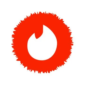 Tinder application mobile icon. Tinder is a social search and dating mobile a Stock-Illustration