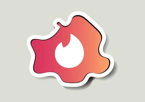 Tinder logo vector is a stylized representation of the logo Stock-Illustration