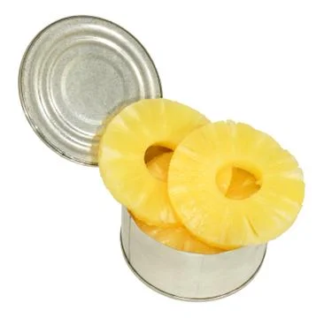 Tinned Pineapple Rings Stock Photos