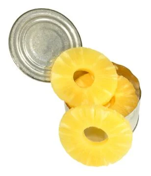 Tinned Pineapple Rings Stock Photos