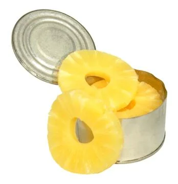 Tinned Pineapple Rings Stock Photos