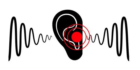 Tinnitus disease concept イラスト素材