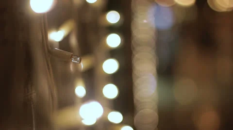 Tinsel igniting close up cold color Stock-Footage 24788324
