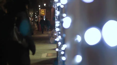 Tinsel igniting close up cold color Stock Footage 24788533