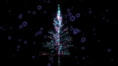 Tinsel Tree Looping Animation Stock Footage 73309771