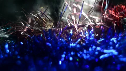 Tinsel on windowsill Stock Footage 302036767