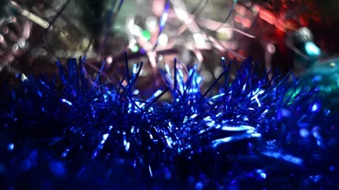 Tinsel on windowsill Stock Footage 302036887