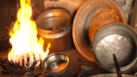 Tinsmith's workbench Stock Footage 294130401