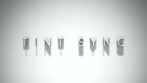 Tint sync 3D title animation with shadows on a white background Video stock 297798854