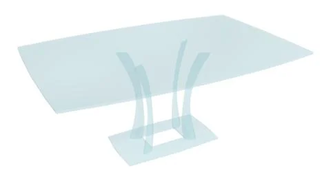 Tinted all-glass rectangular coffee table, 3D illustration Stockillustratie