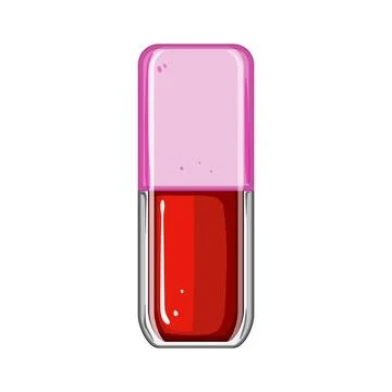 Tinted lip gloss cartoon vector illustration Stock Illustration
