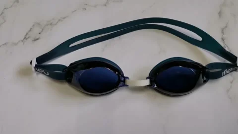 Tinted Swim Goggles Stock Footage 170028543