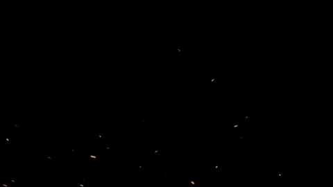 Tiny ashes of fire rising up animation Stock Footage 276629743