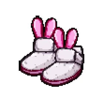 Tiny baby booties pixel art vector illustration Stock Illustration