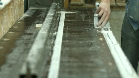 Tiny bits of dry gypsum. Video stock 60851981